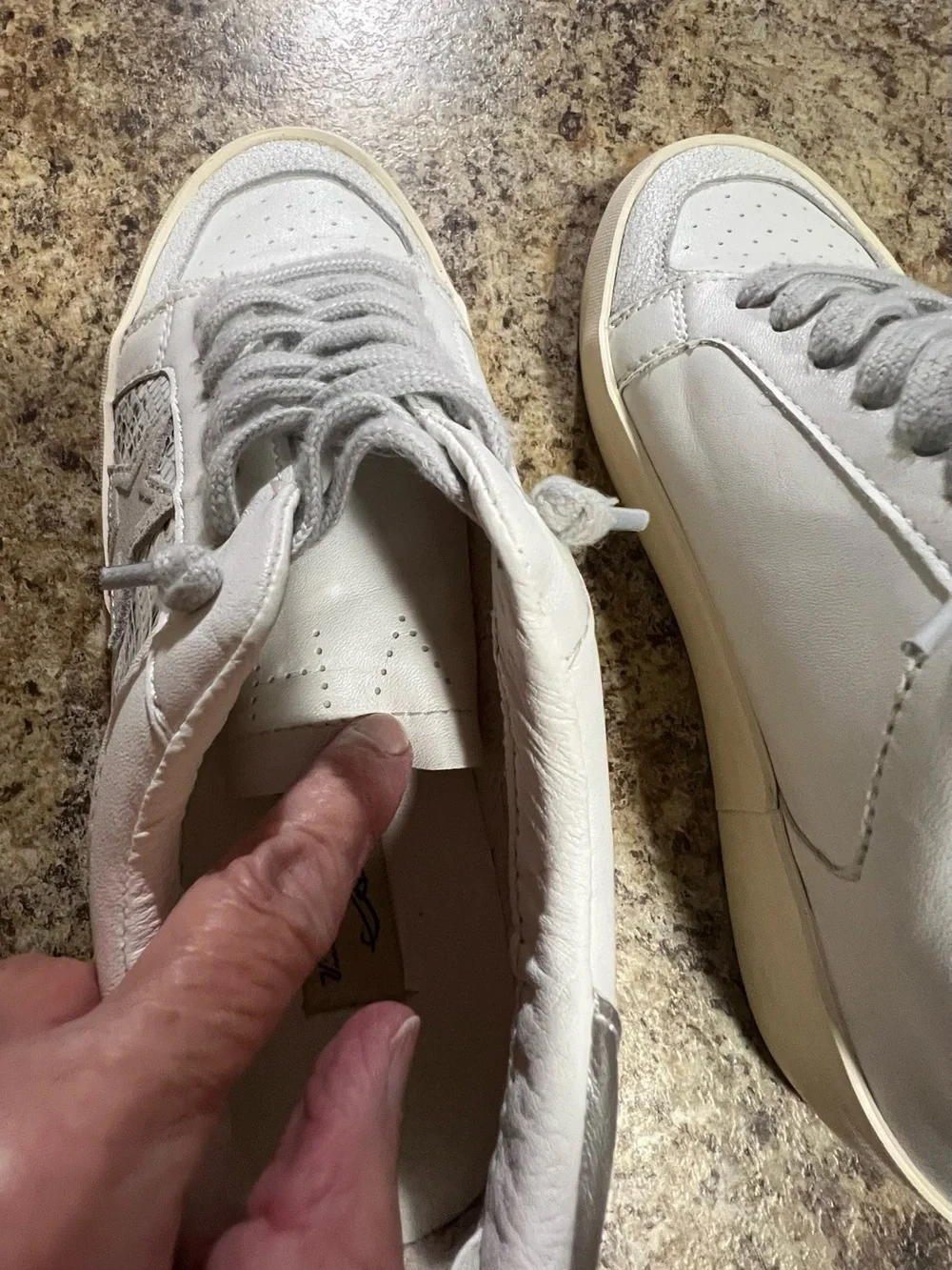 Vintage Havana Lace-Up Sneakers in Light Gray and White